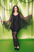 Heather Ruched Cape Wiggle