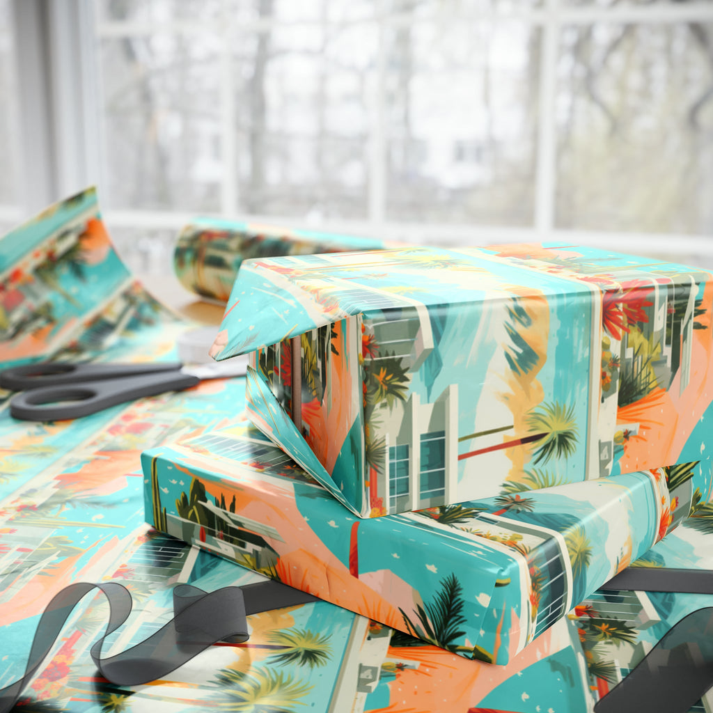 Holidays in Palm Springs Wrapping Paper up