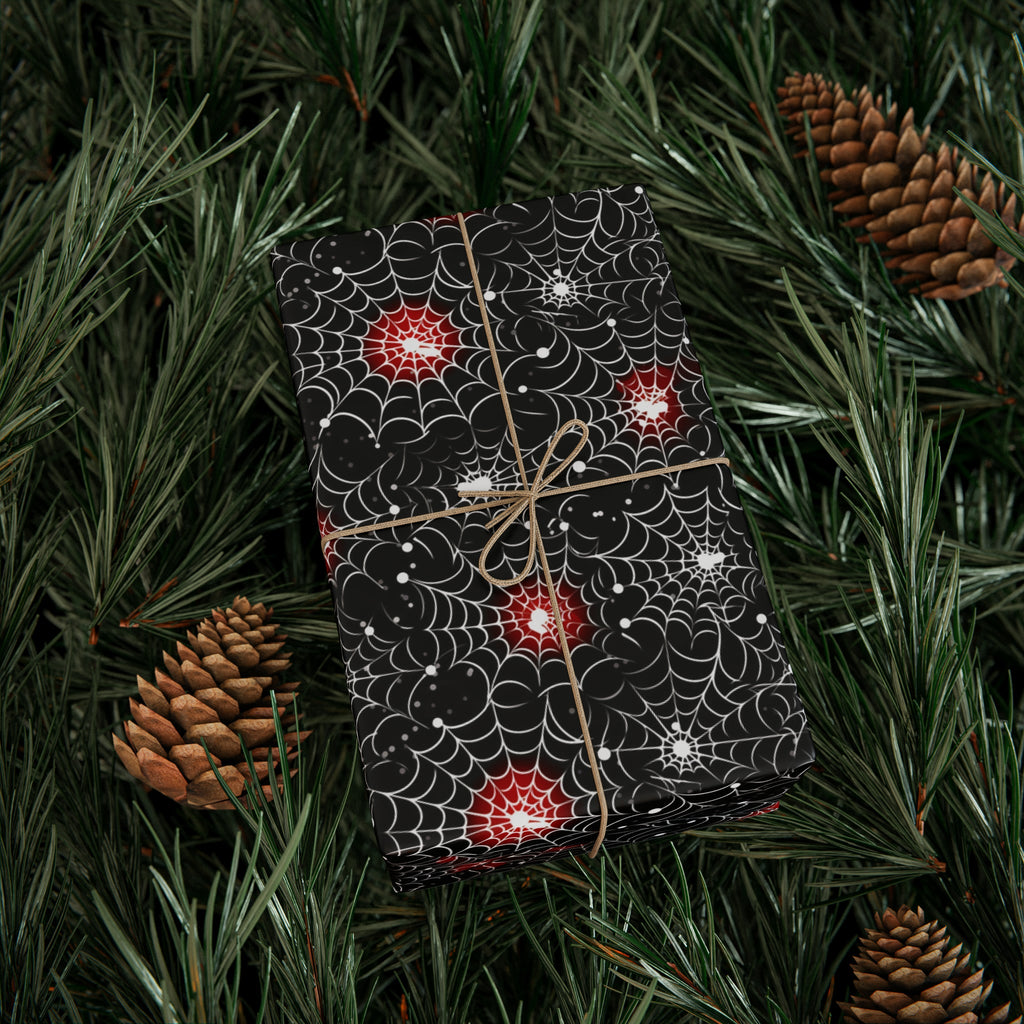 Snowy Spiderwebs Wrapping Paper