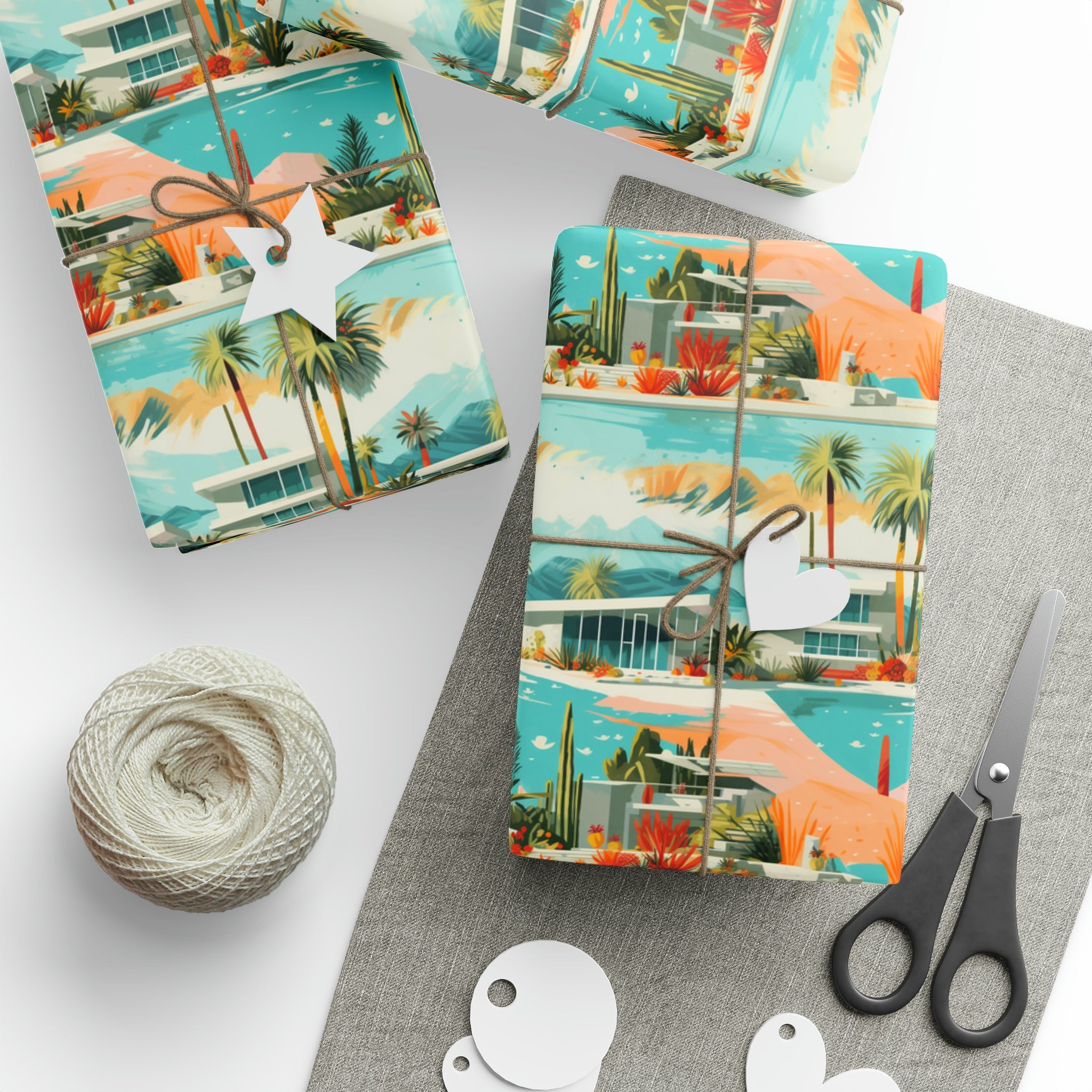 Holidays in Palm Springs Wrapping Paper up