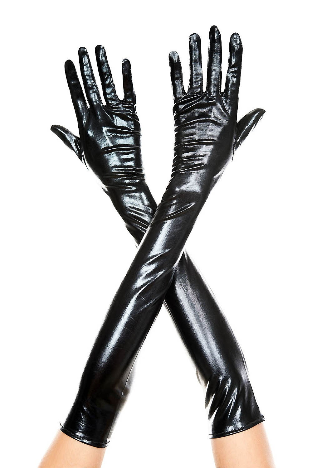 Metallic Lurex Extra Long Opera Gloves
