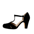 Mulberry Suede T-Strap Heels