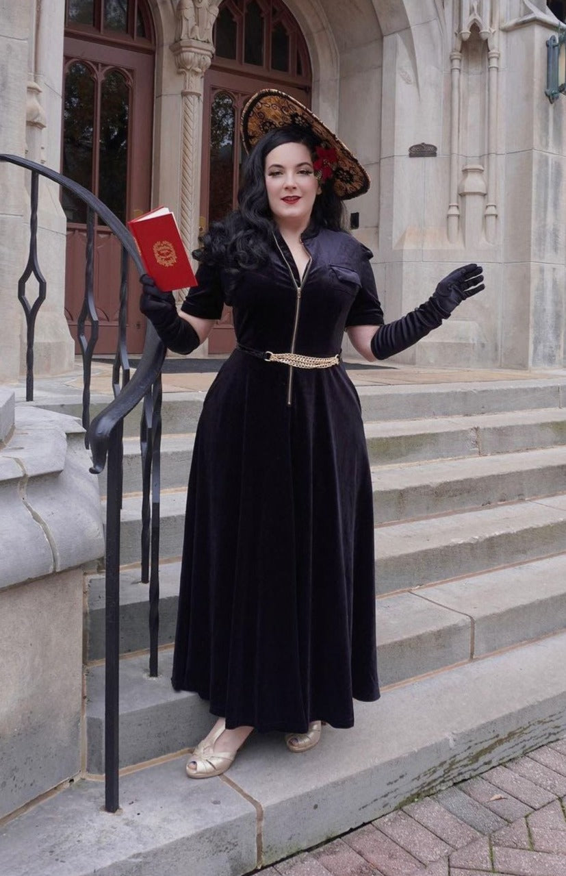 The Sweetest Taboo Black Velvet Designer Dress