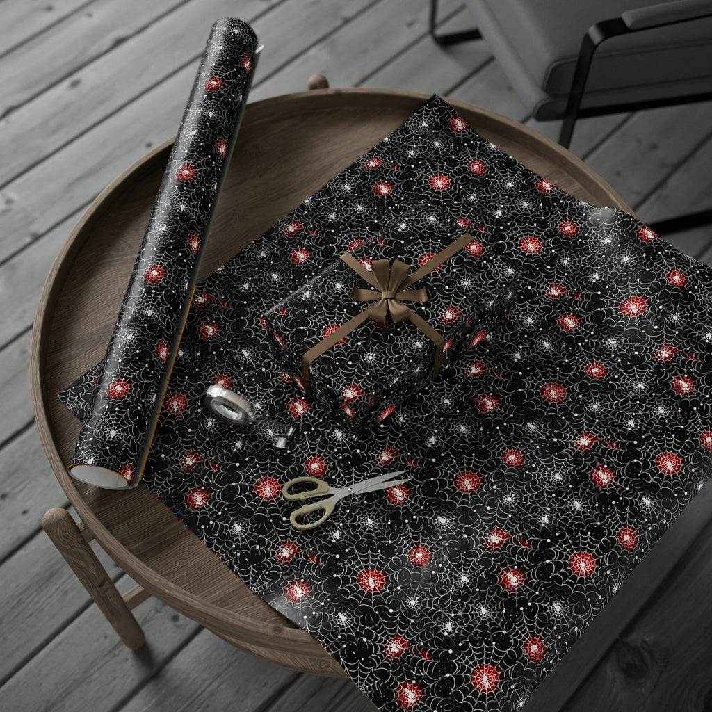Snowy Spiderwebs Wrapping Paper