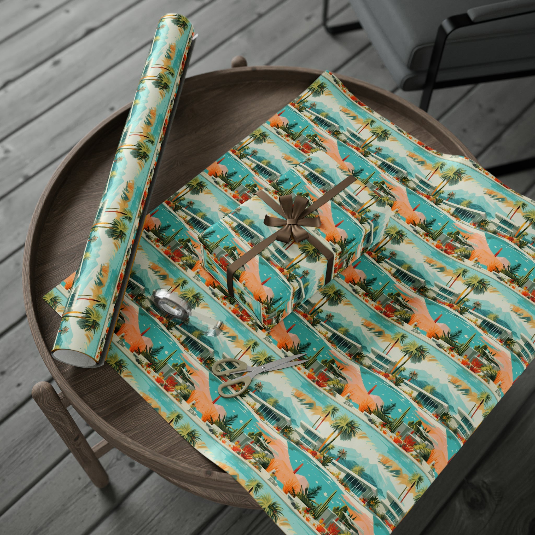 Holidays in Palm Springs Wrapping Paper up