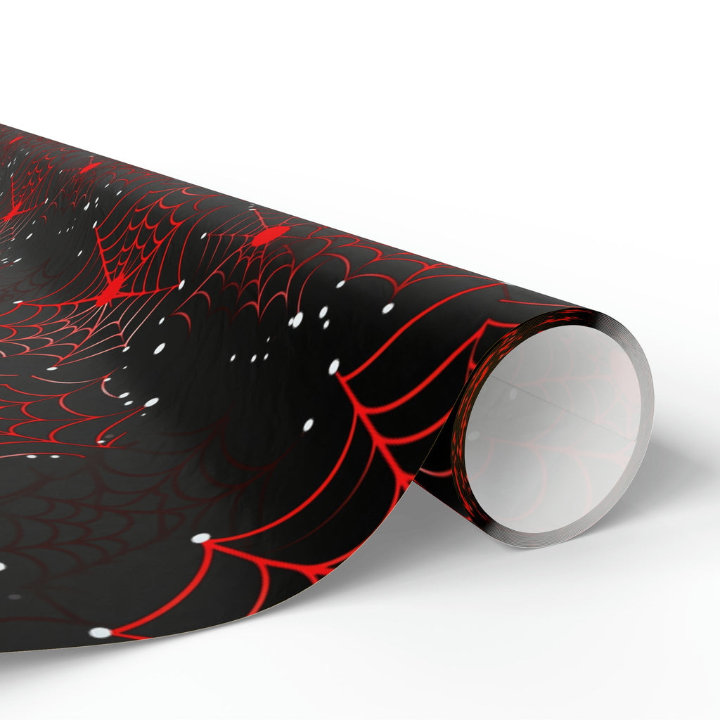Red Spiderwebs Wrapping Paper