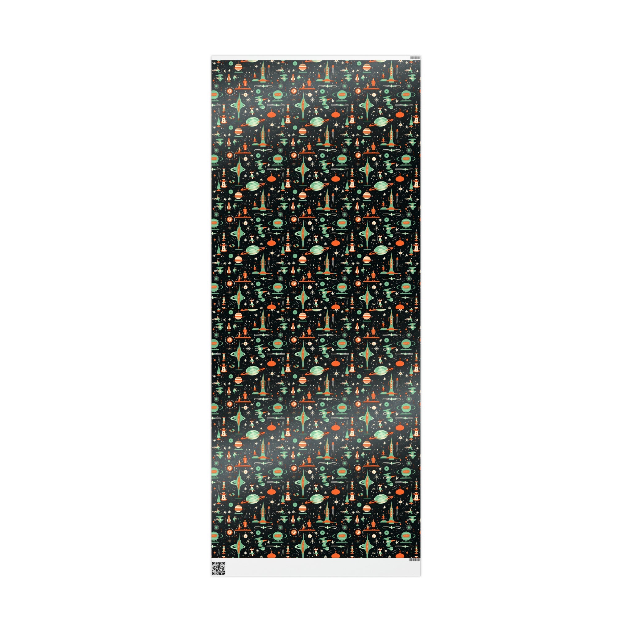 Mid Century Space Cadet Holiday Wrapping Paper
