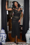 Mummy Ruched Illusion Dress