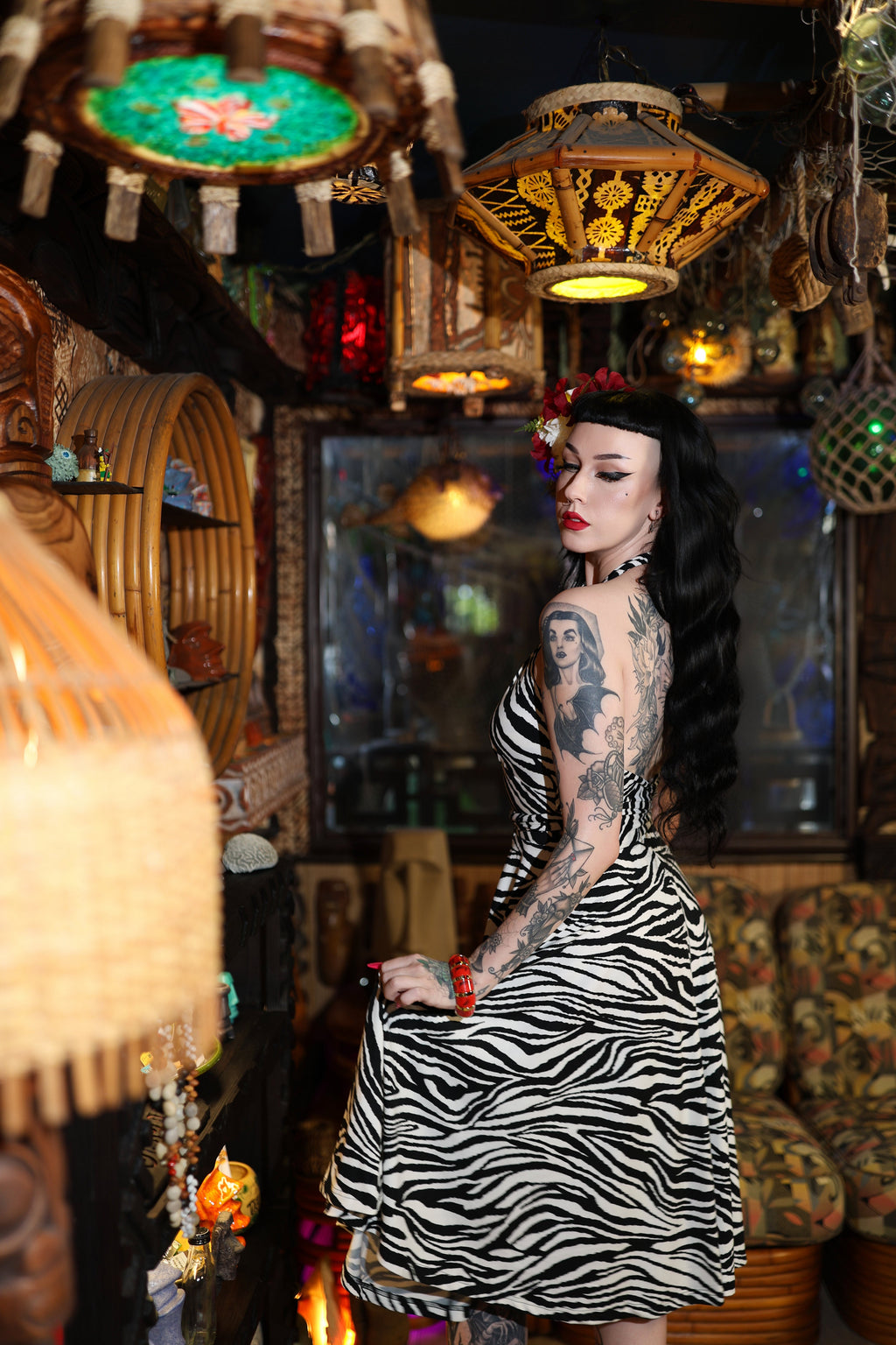 Orleans Swing Dress in Zebra