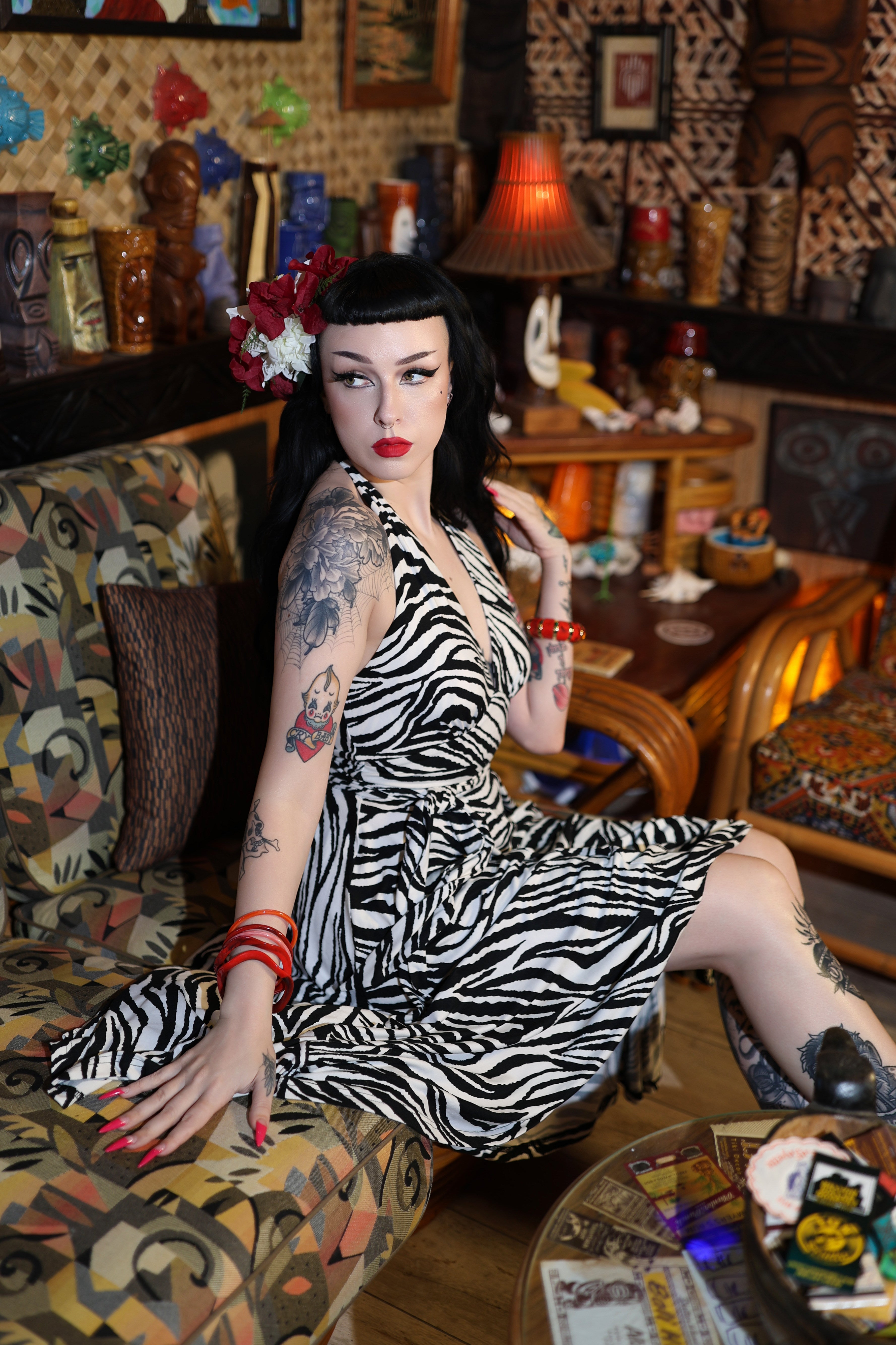 Orleans Swing Dress in Zebra