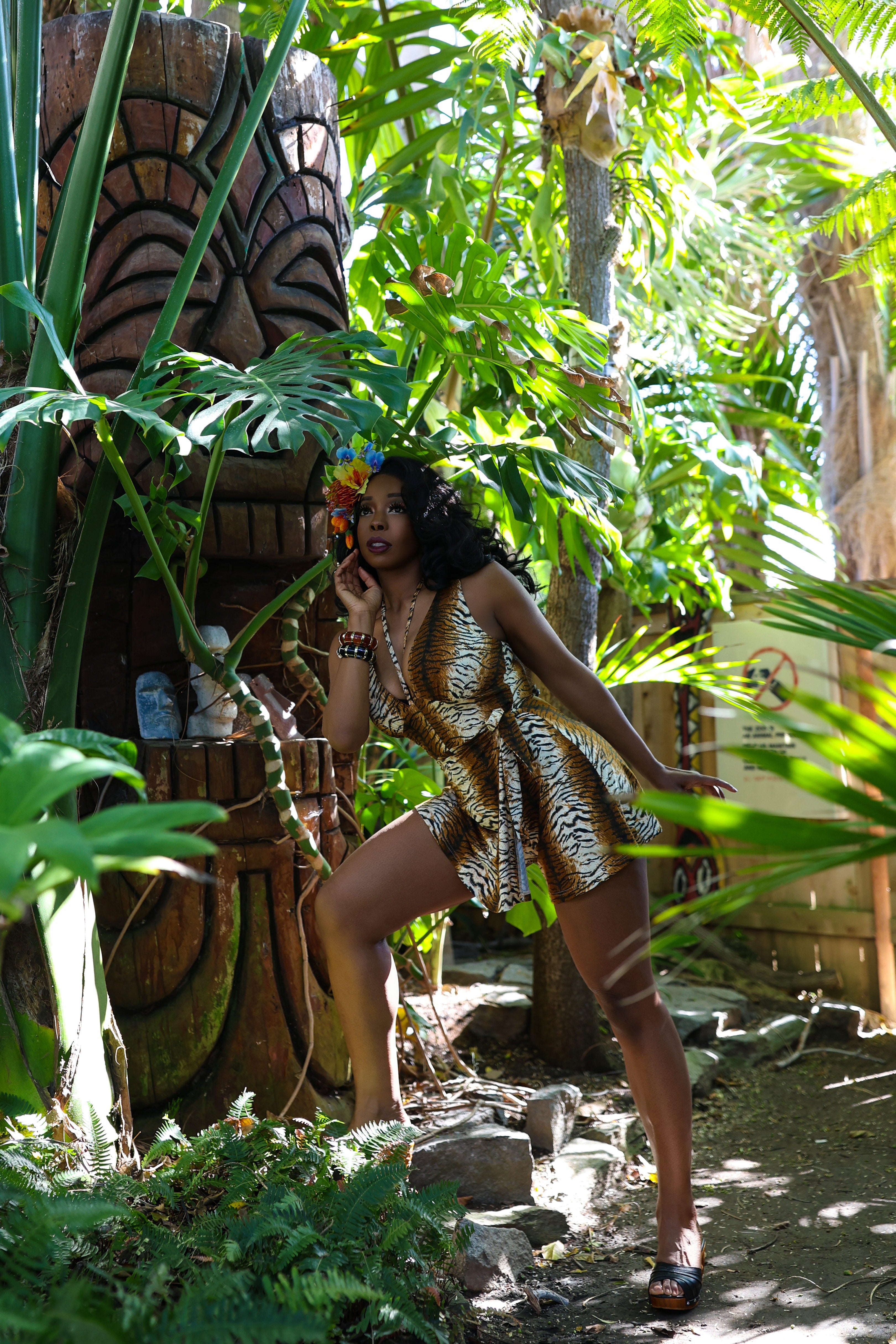 Barbados Baby Romper in Tiger PREORDER