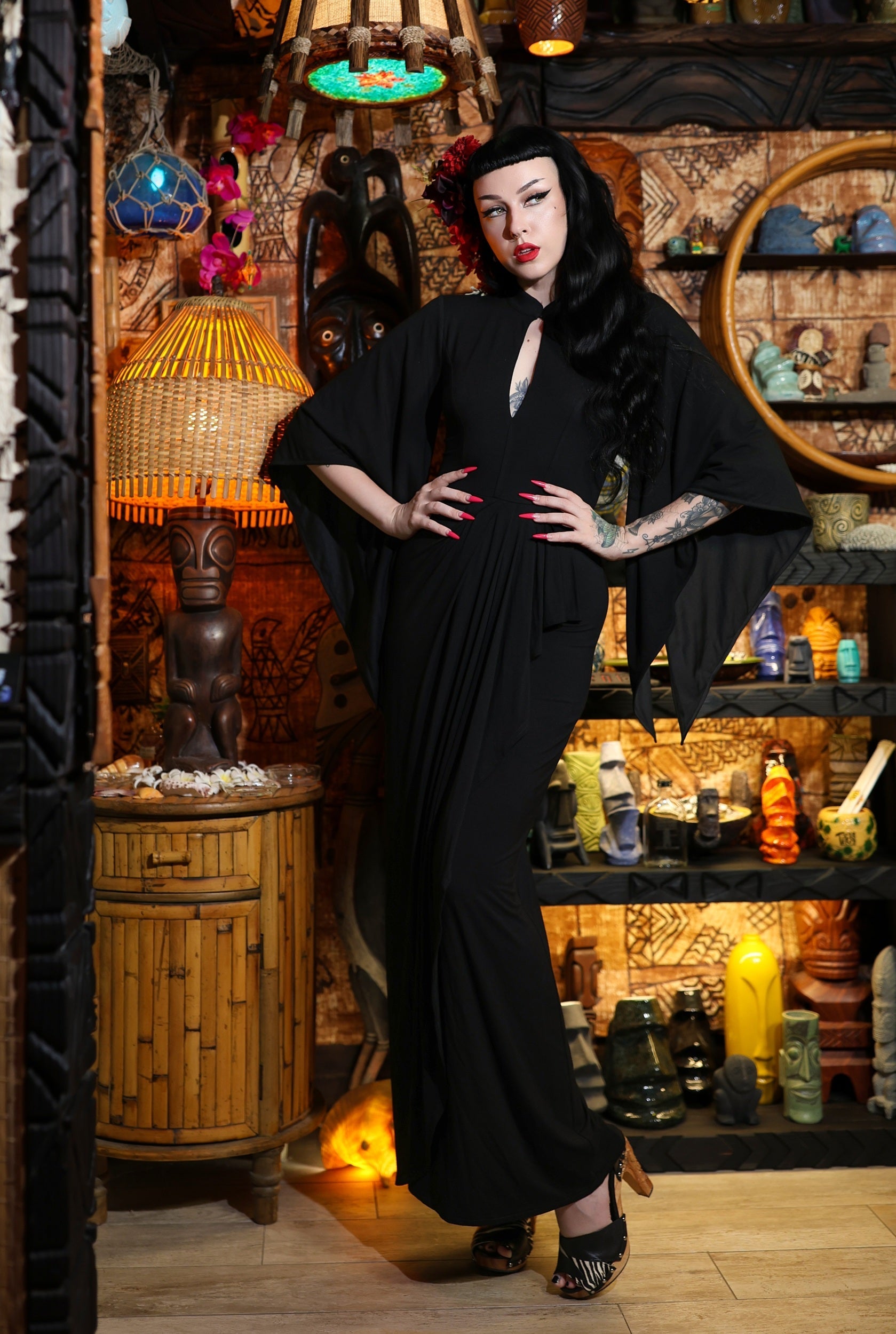 Cascade Dream Pake Muu Dress in Black