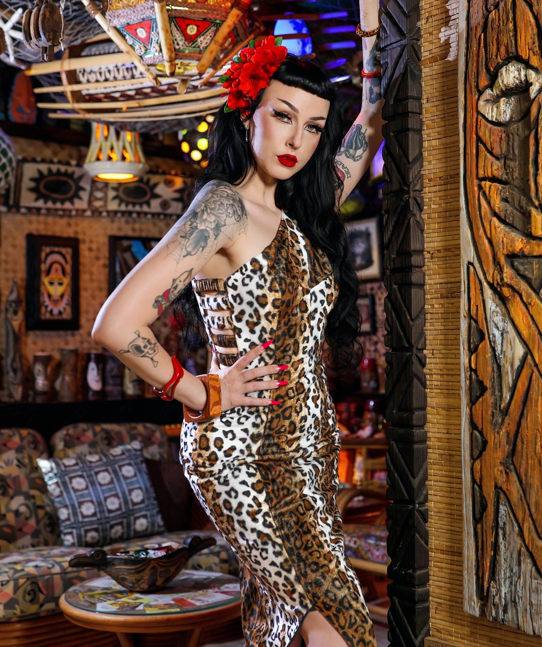 Wild Bettie Dress in Leopard PREORDER