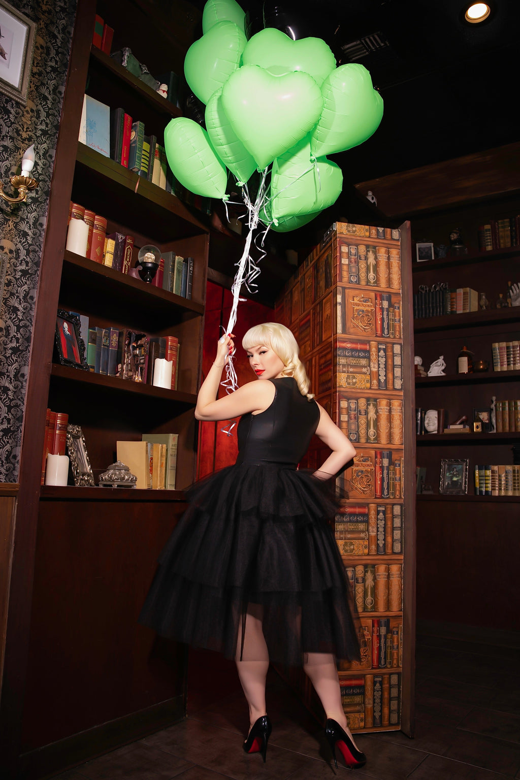 The Rebel Tulle Dress – Faux-Leather & Tiered Tulle Punk Dress (Alt Ballerina Edition)
