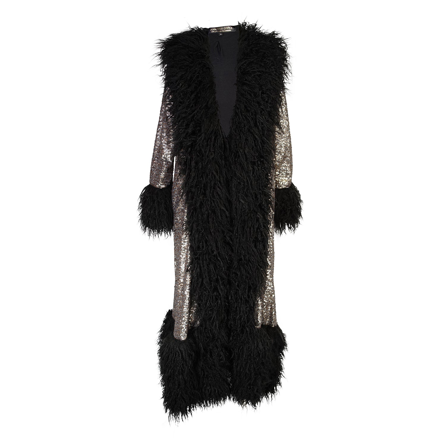 Penny Deluxe Gunmetal Faux Fur Jacket