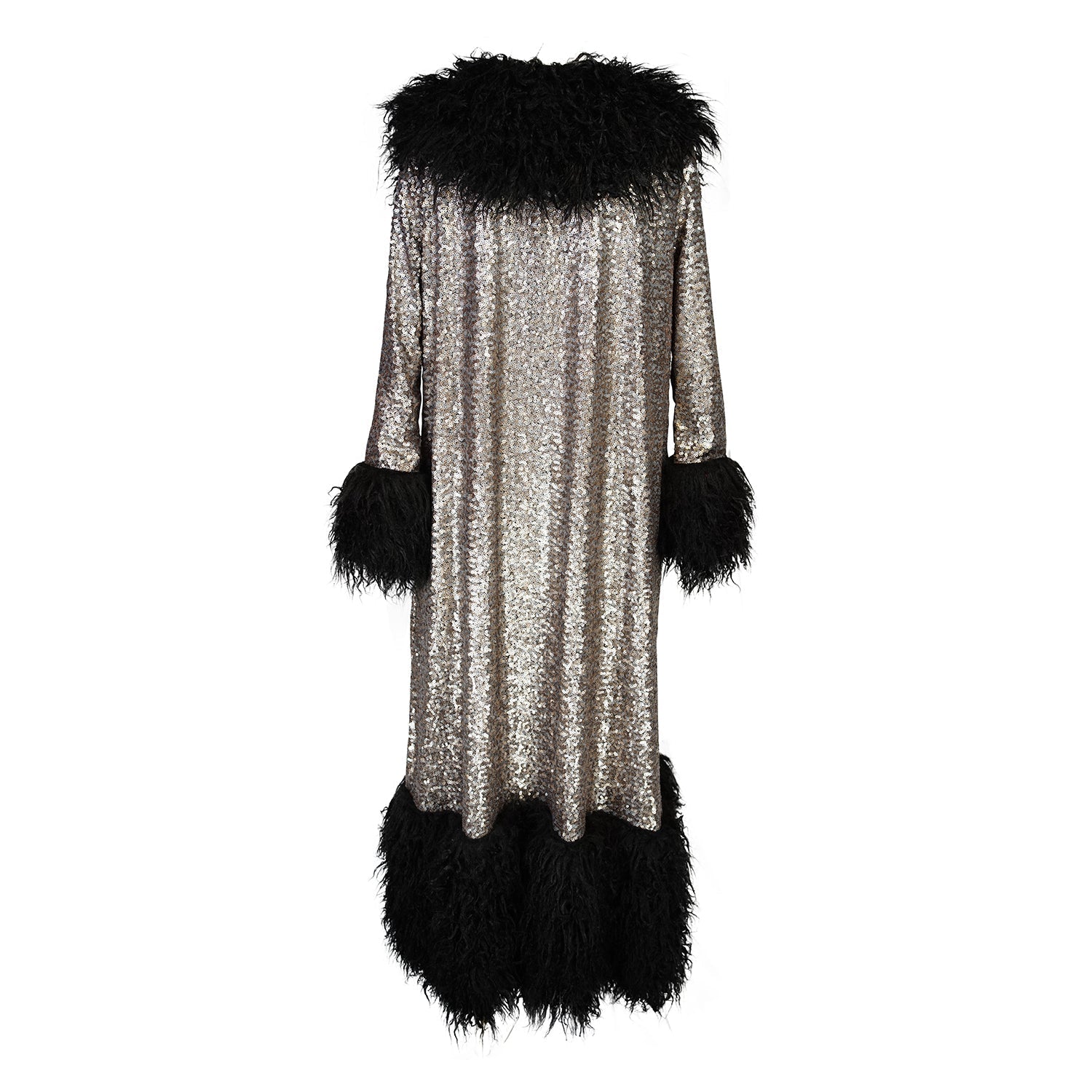Penny Deluxe Gunmetal Faux Fur Jacket