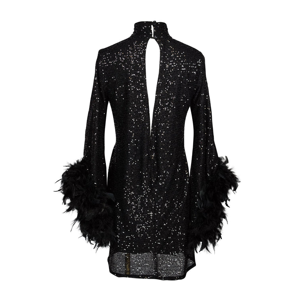 Time Warp Sequin Mod Mini in Frankie Black