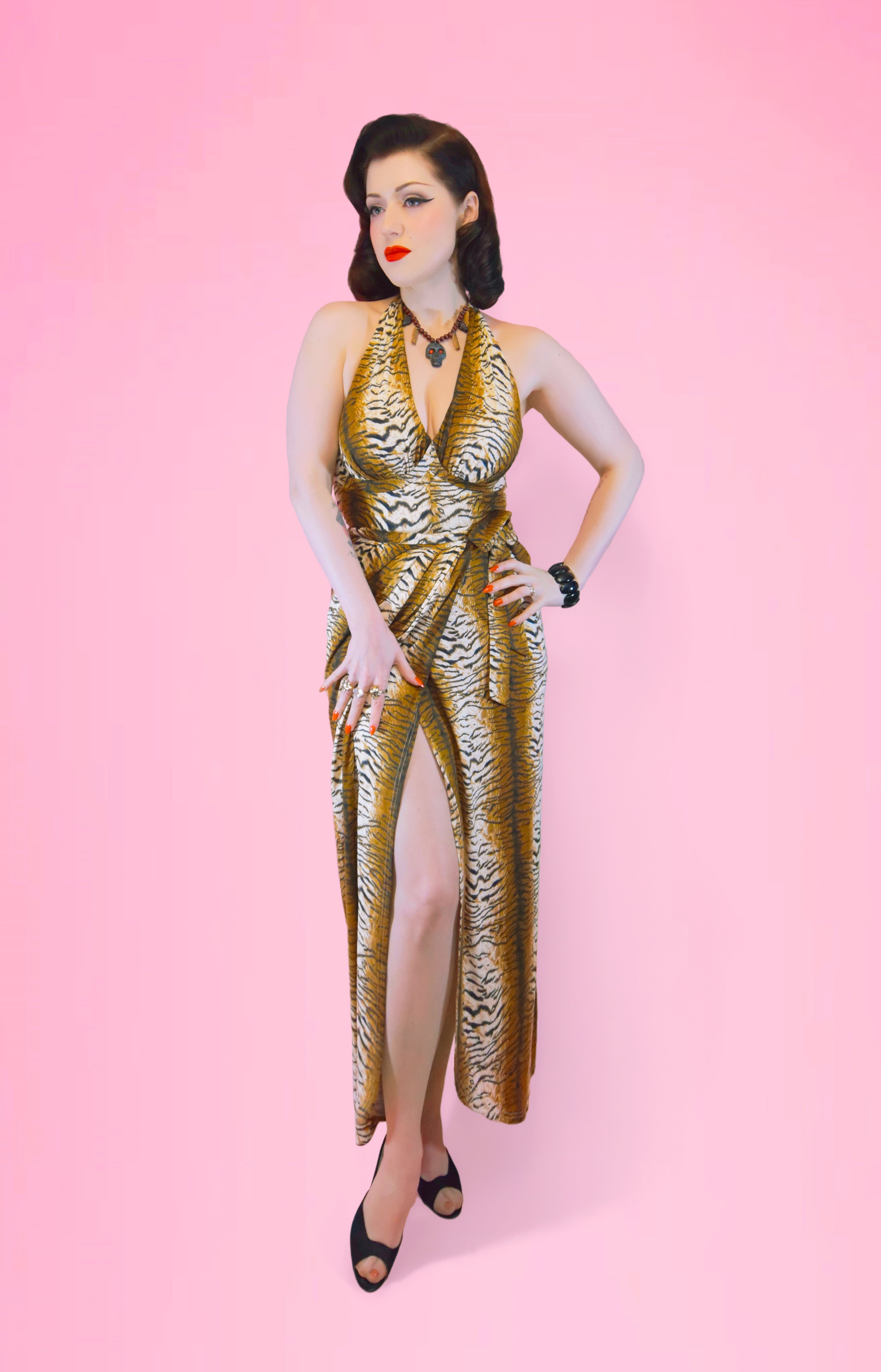 Coconut Kiss Romper Sarong Set in Tiger