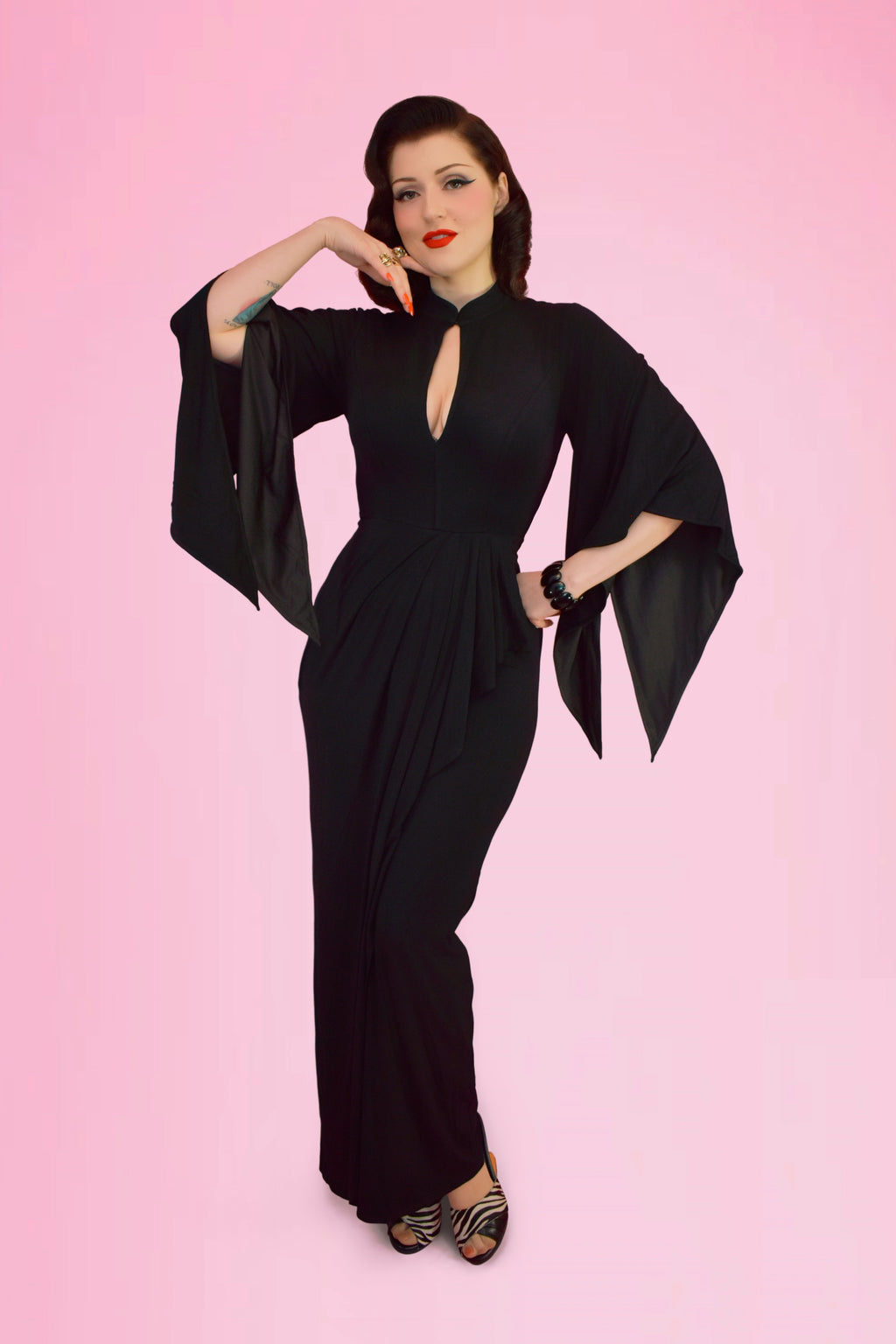 Cascade Dream Pake Muu Dress in Black