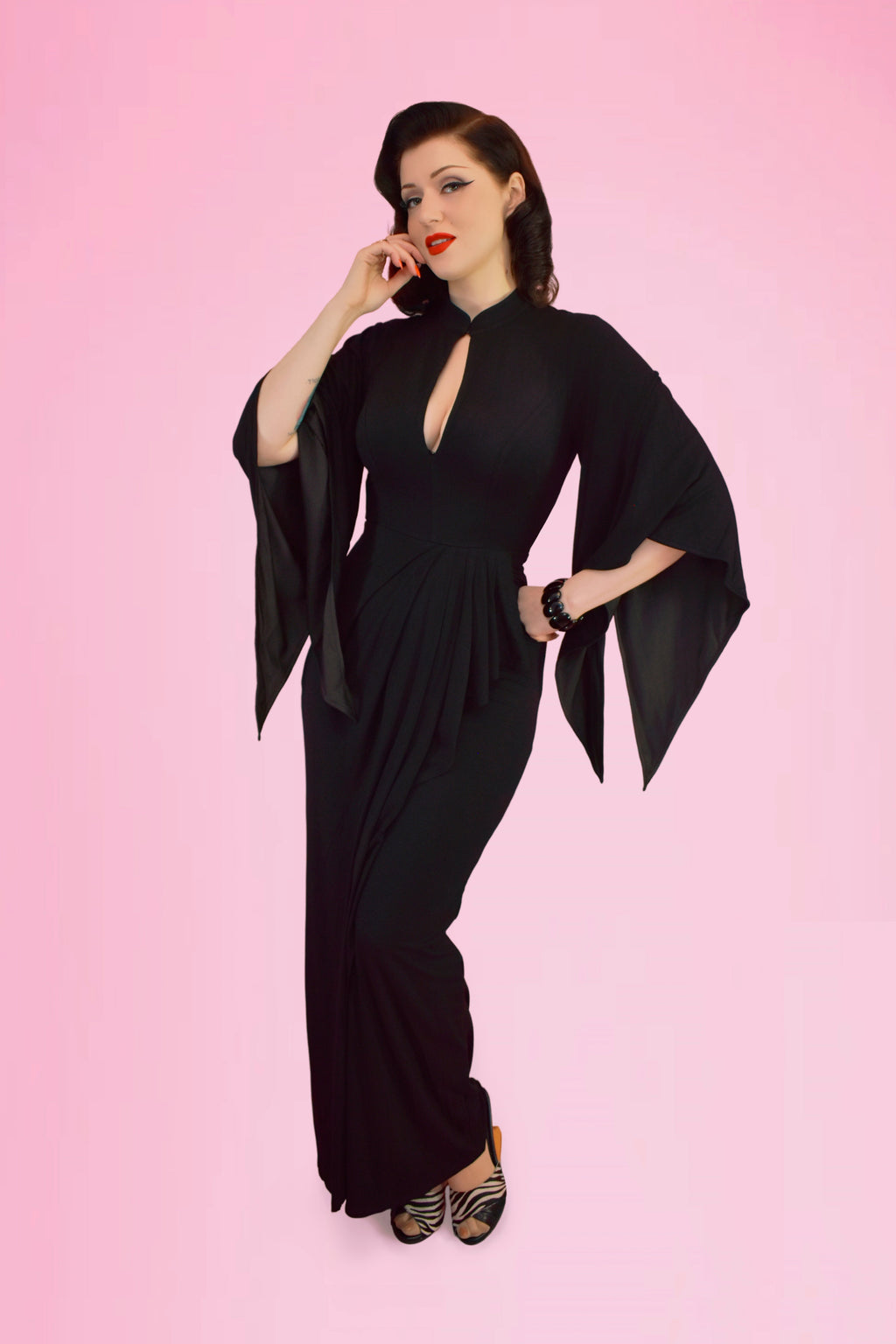 Cascade Dream Pake Muu Dress in Black