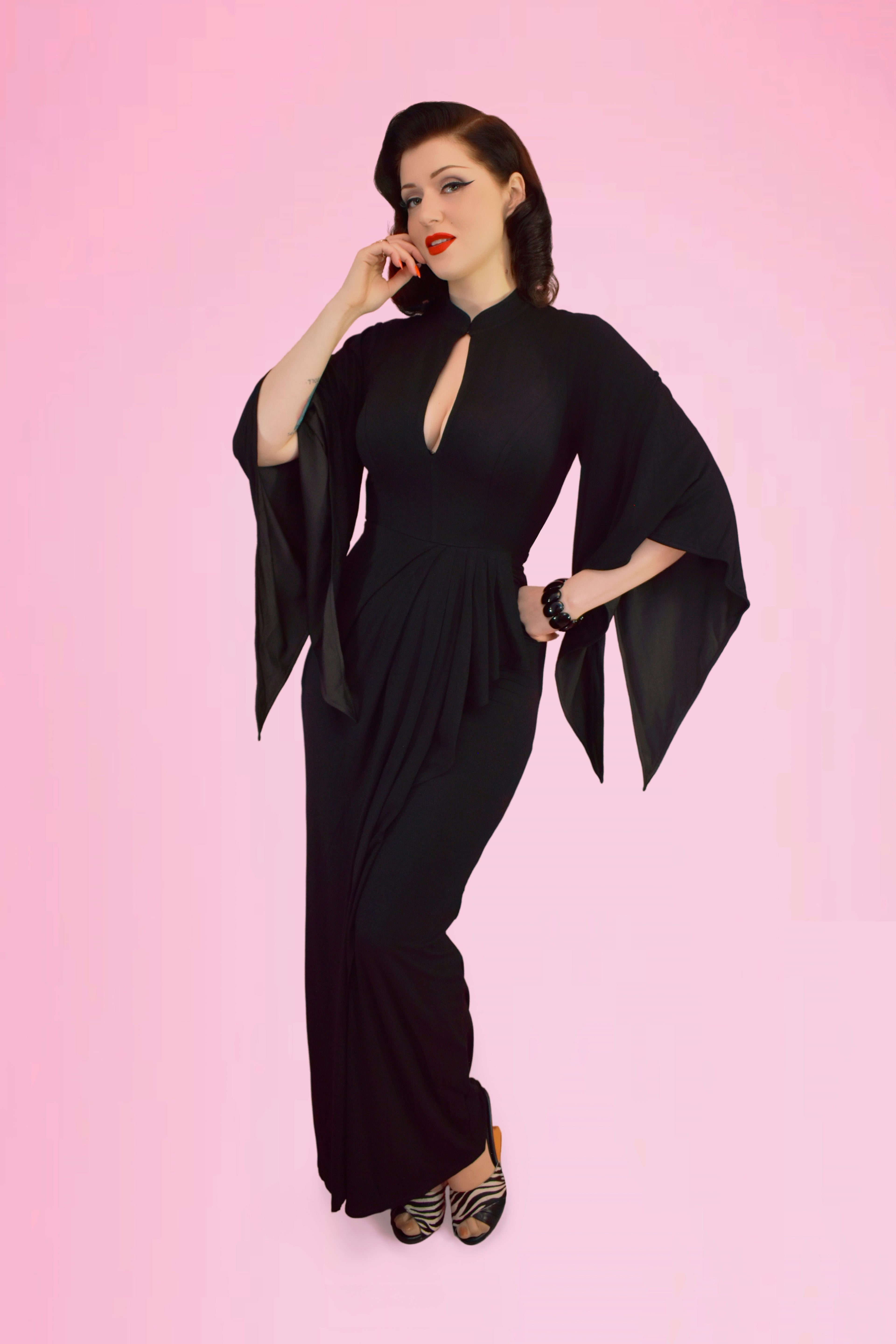 Cascade Dream Pake Muu Dress in Black