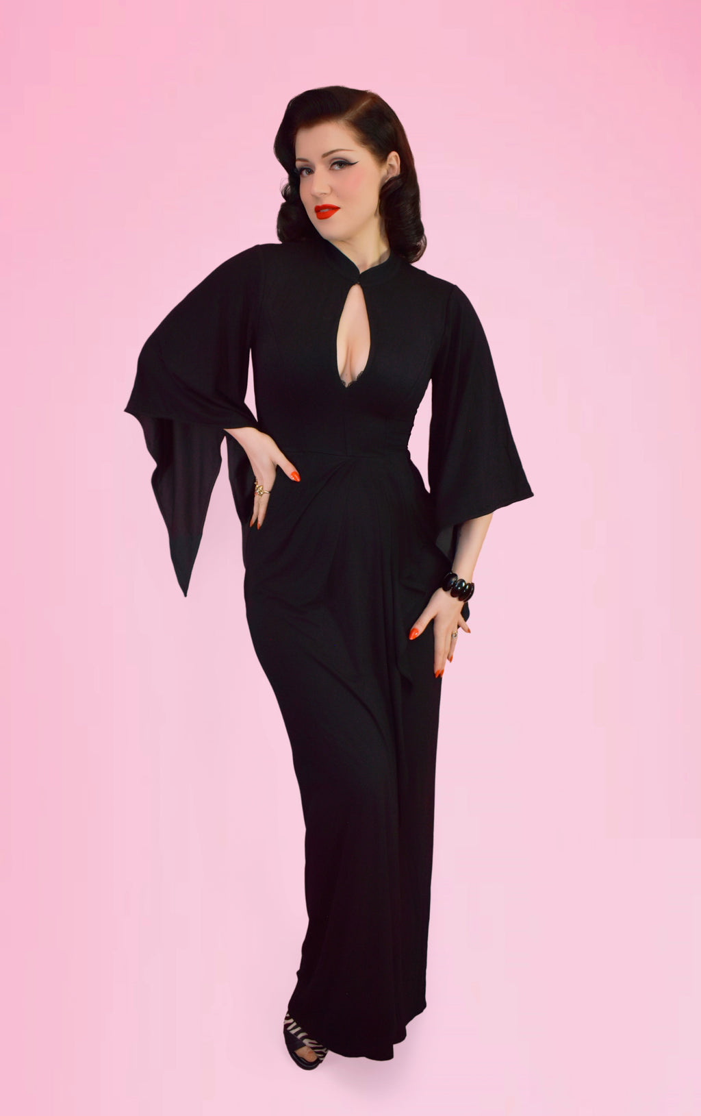 Cascade Dream Pake Muu Dress in Black