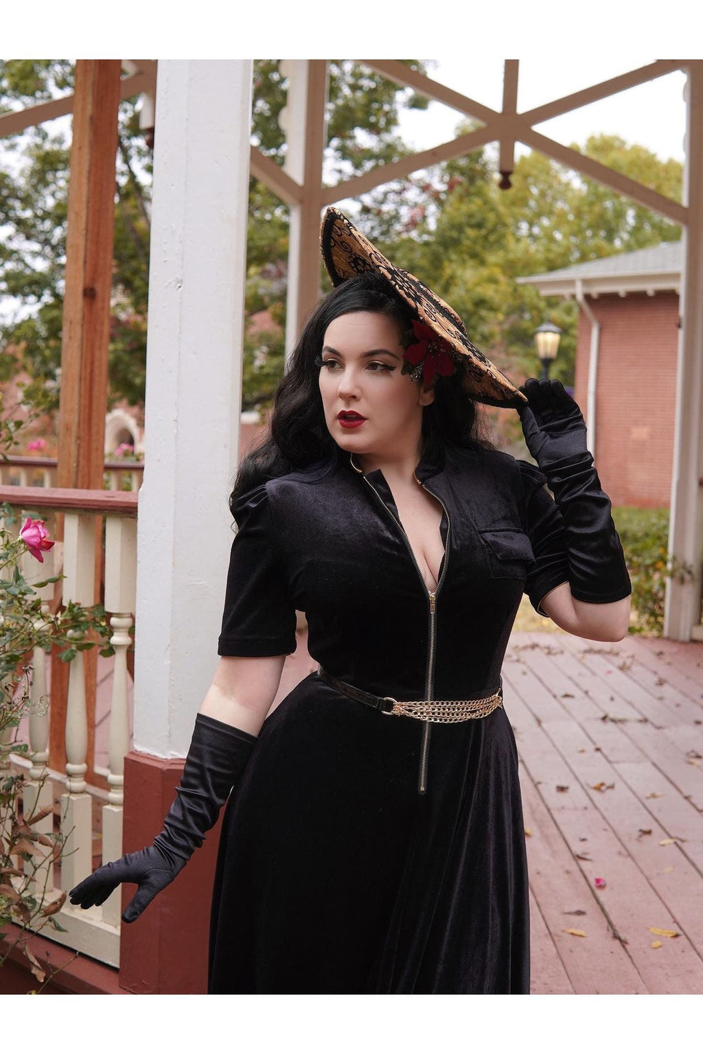 The Sweetest Taboo Black Velvet Designer Dress