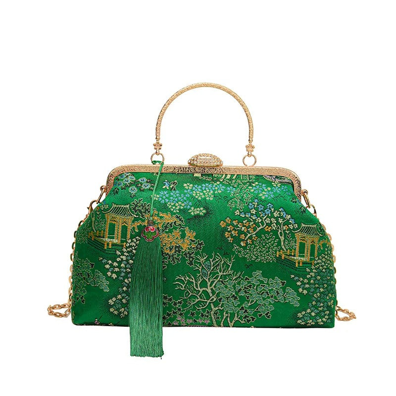 Tranquil Garden Clutch Handbag