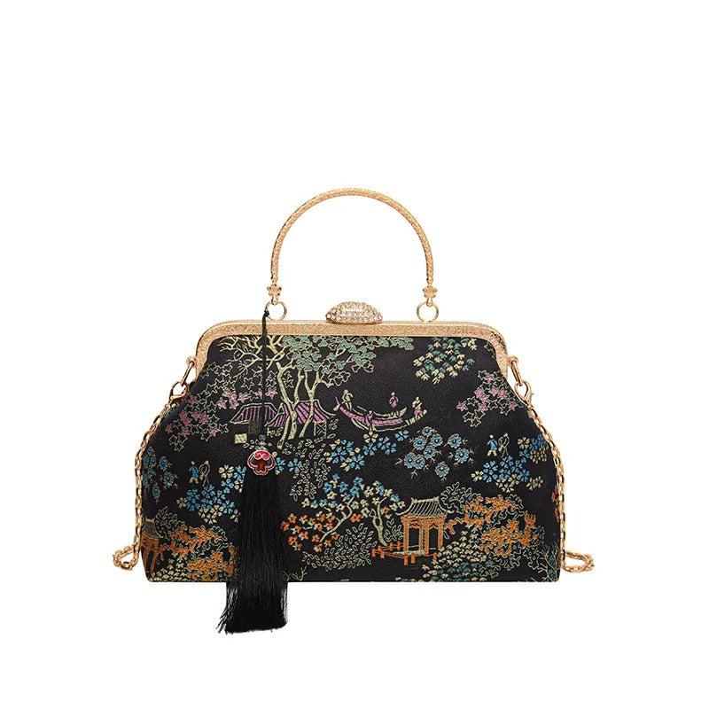 Tranquil Garden Clutch Handbag