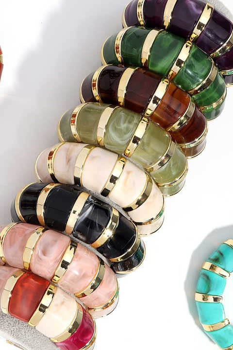 Marble Luxe Stretch Bangle