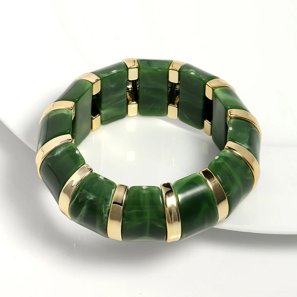 Marble Luxe Stretch Bangle