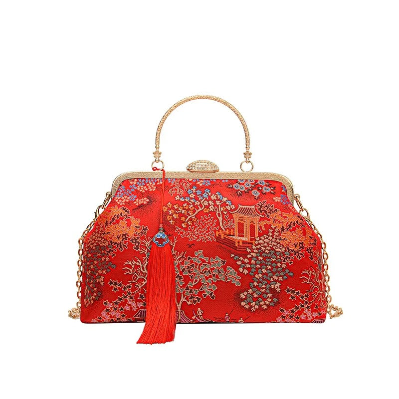Tranquil Garden Clutch Handbag
