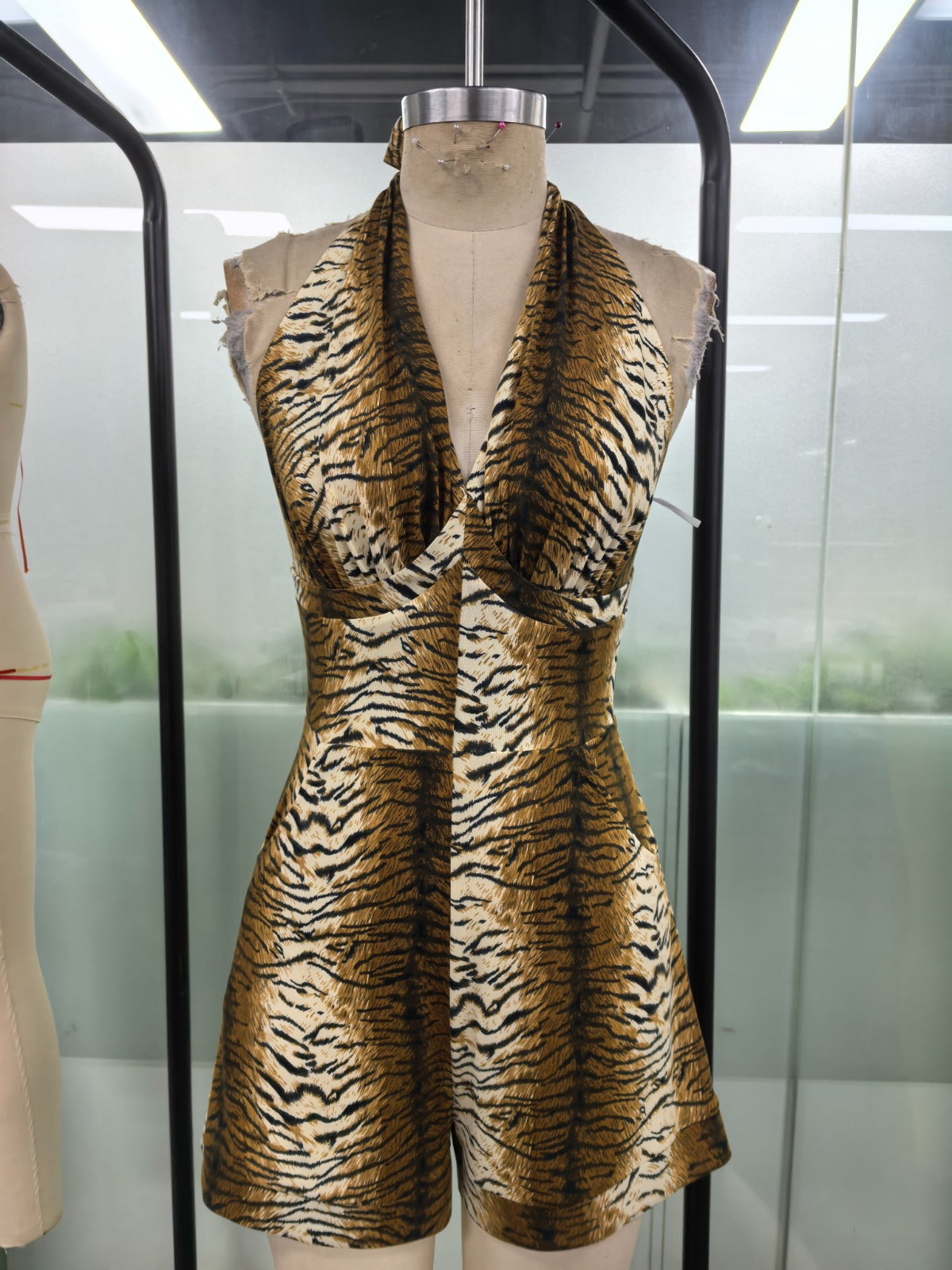 Coconut Kiss Romper Sarong Set in Tiger