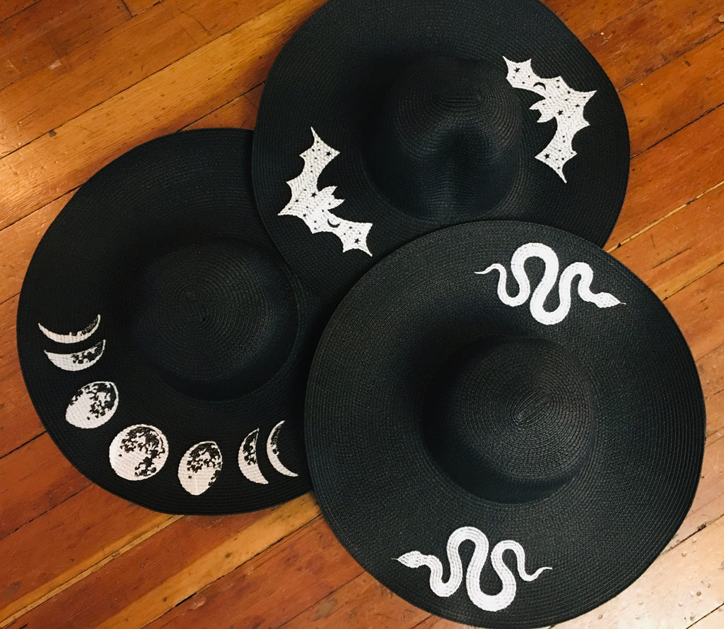Floppy Sun Hat - XL Brim - Moon Phase