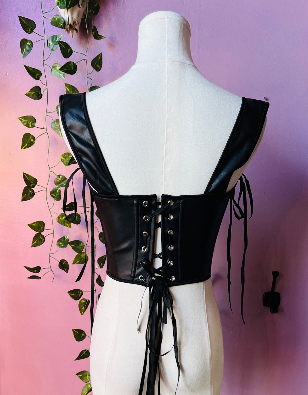 The Lydia Corset - Vegan Leather Waist Cinching Corset