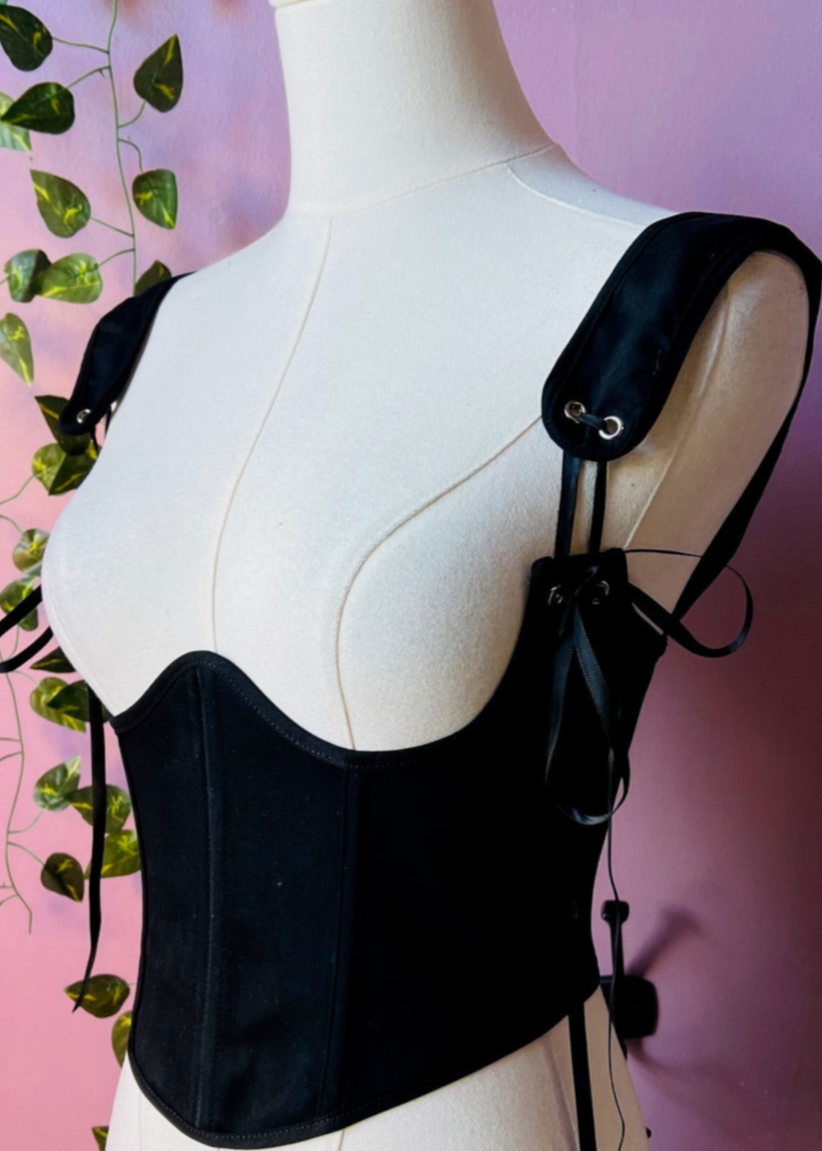 The Lydia Corset - Canvas Waist Cinching Corset