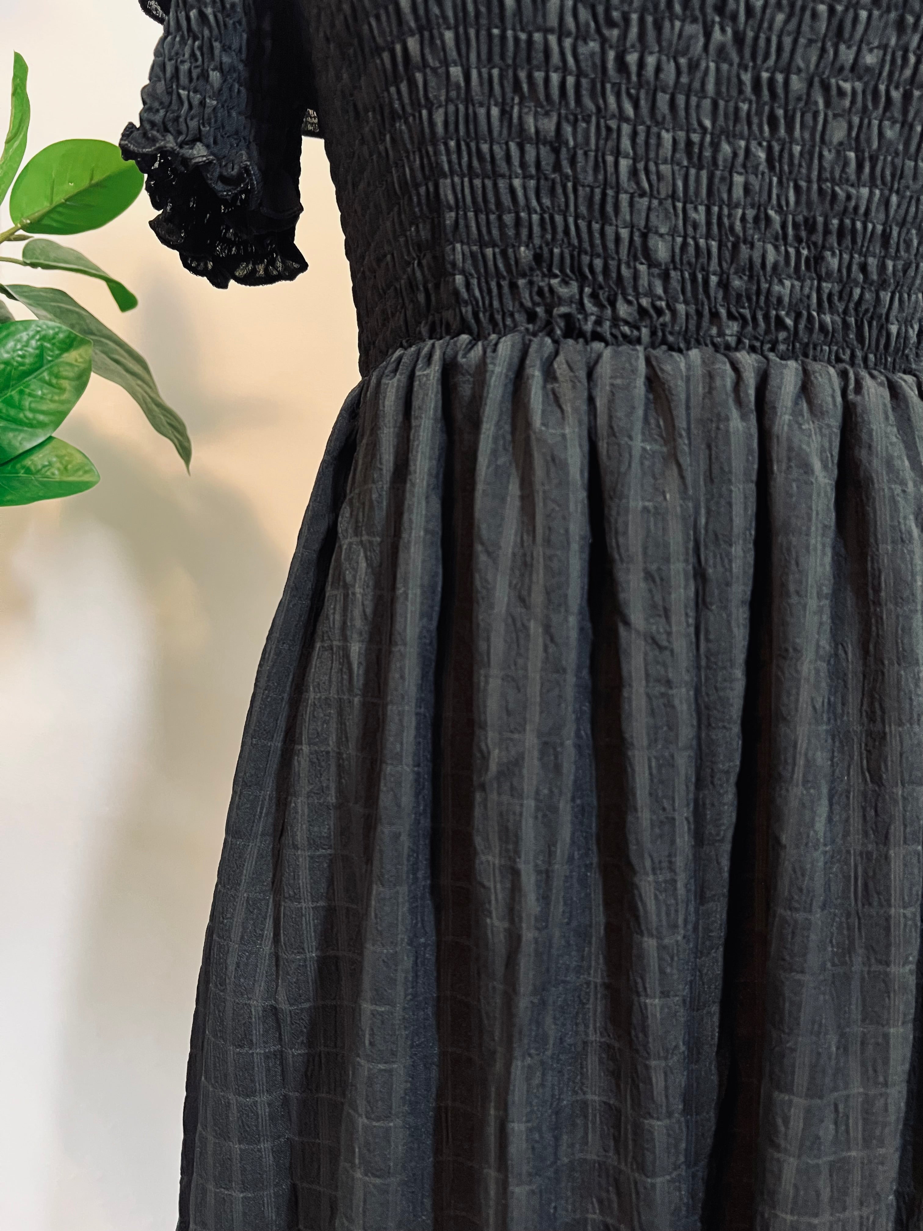Hilda - Dark Plaid Cottage Dress