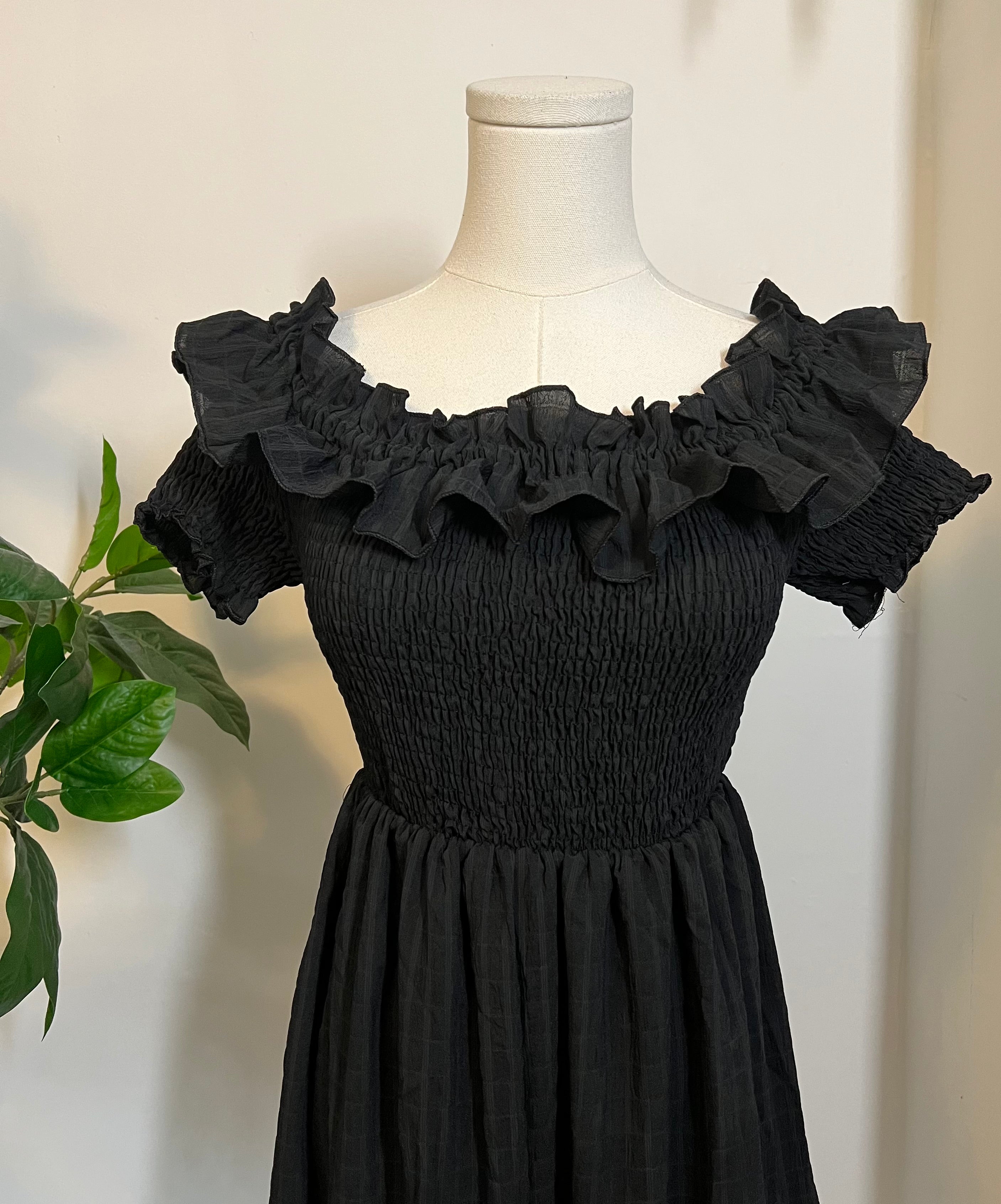 Hilda - Dark Plaid Cottage Dress