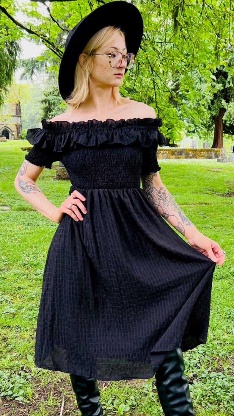 Hilda - Dark Plaid Cottage Dress