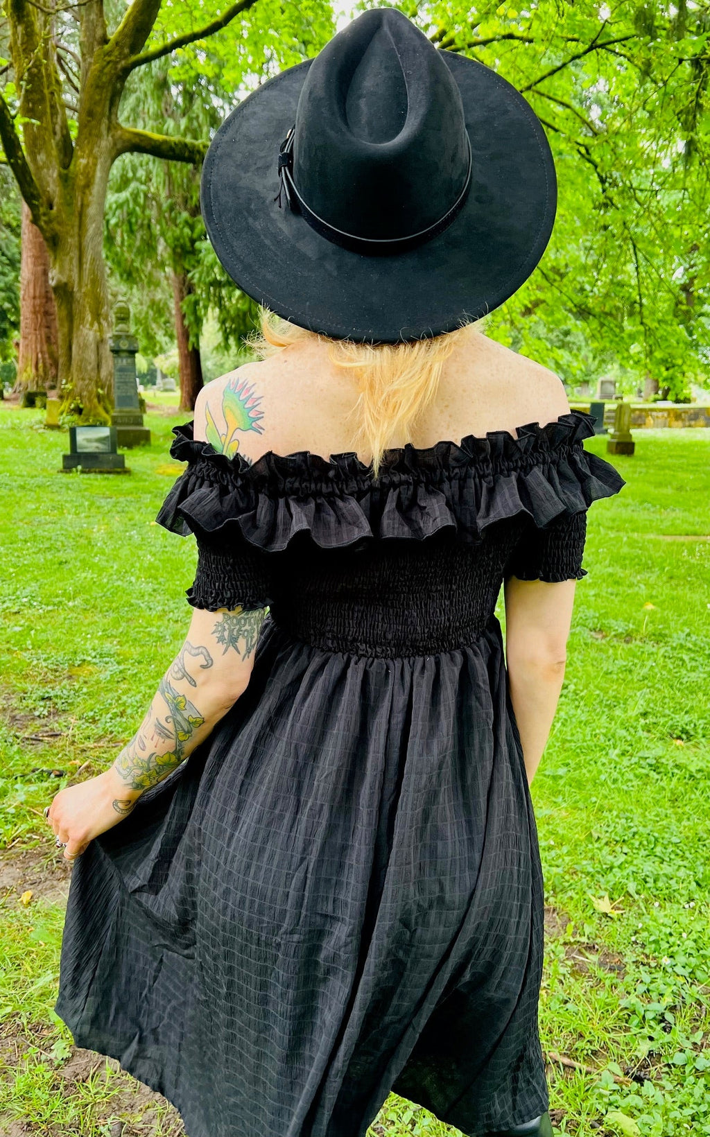 Hilda - Dark Plaid Cottage Dress