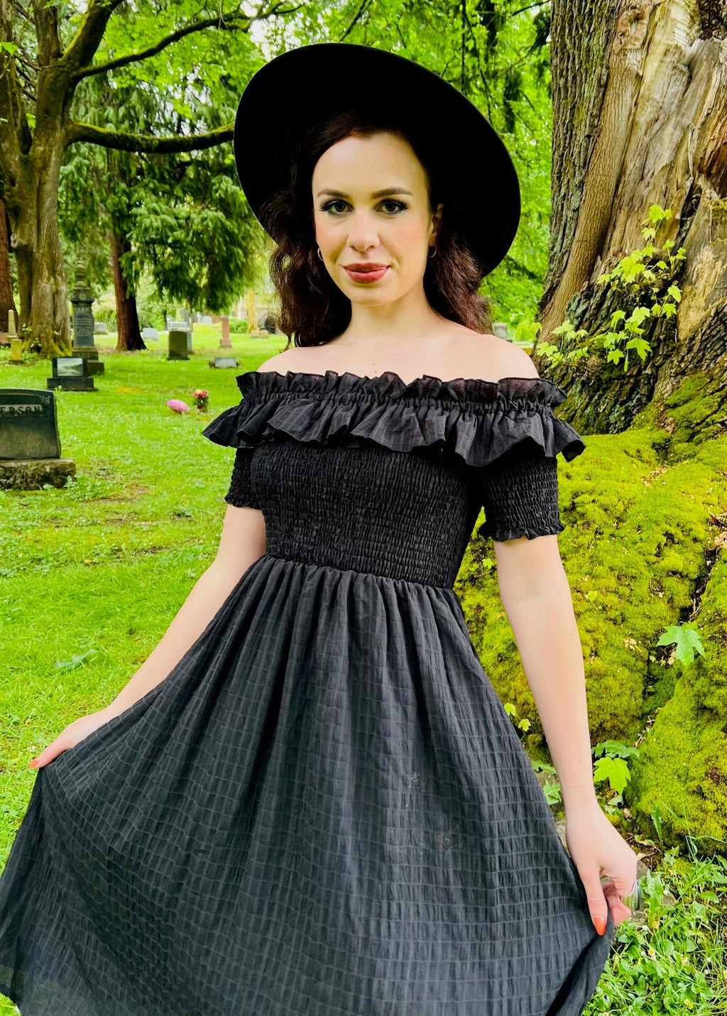 Hilda - Dark Plaid Cottage Dress