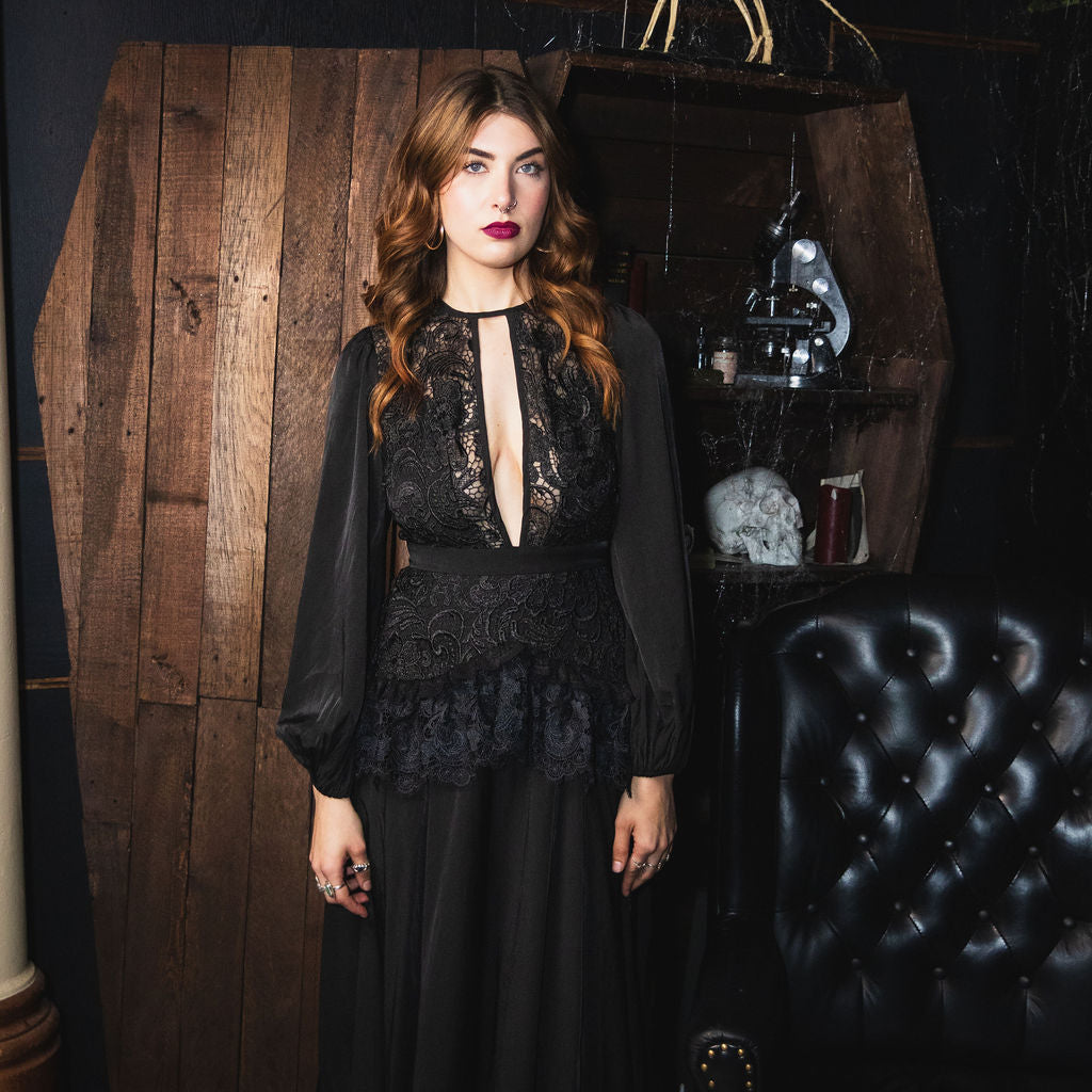 Lenore - Victorian Style Lace Maxi Dress