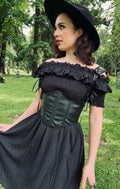 The Lydia Corset - Vegan Leather Waist Cinching Corset