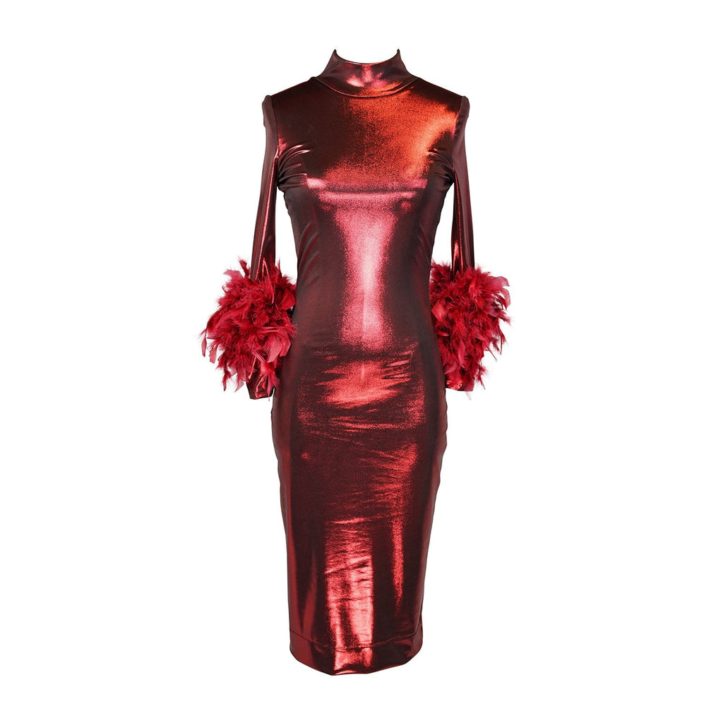 Julianne Dress in Electric Cherry