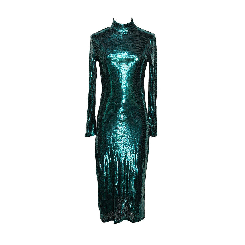 Julianne Dress in Gooseberry Sequin