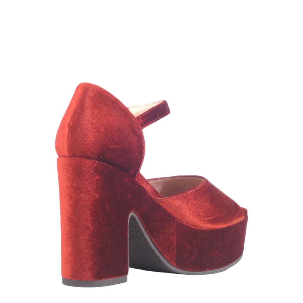 Quill Velvet Platform Heels