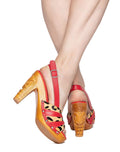 The Rockin' Tiki - with a new Scarlette Red Leather and Leopard Slingback!