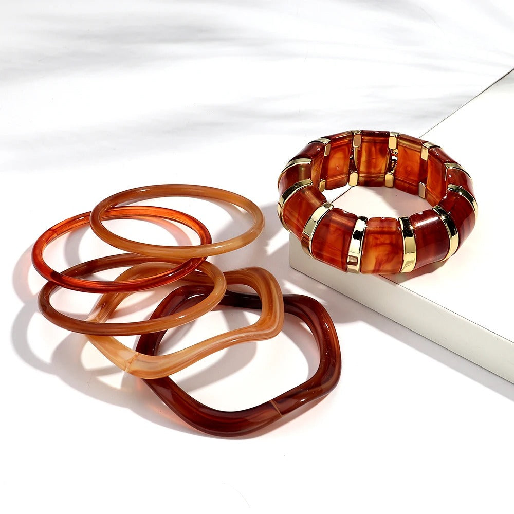 Jewel Tones Arm Stack Bangles