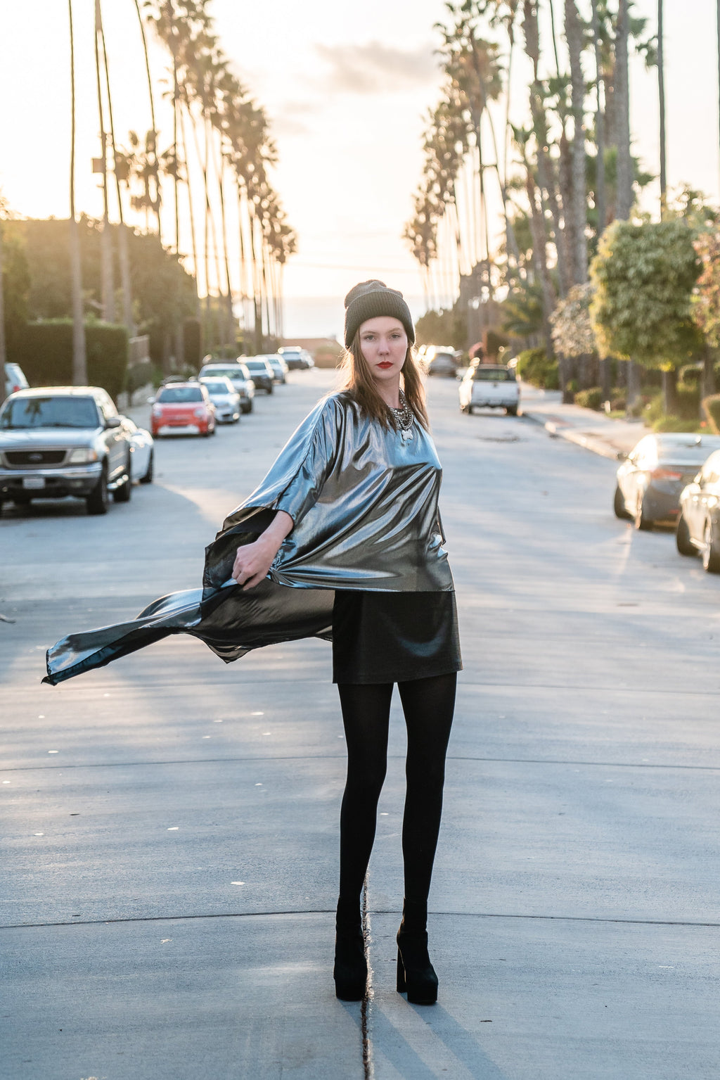 Galaxy Shine Float Scarf Top