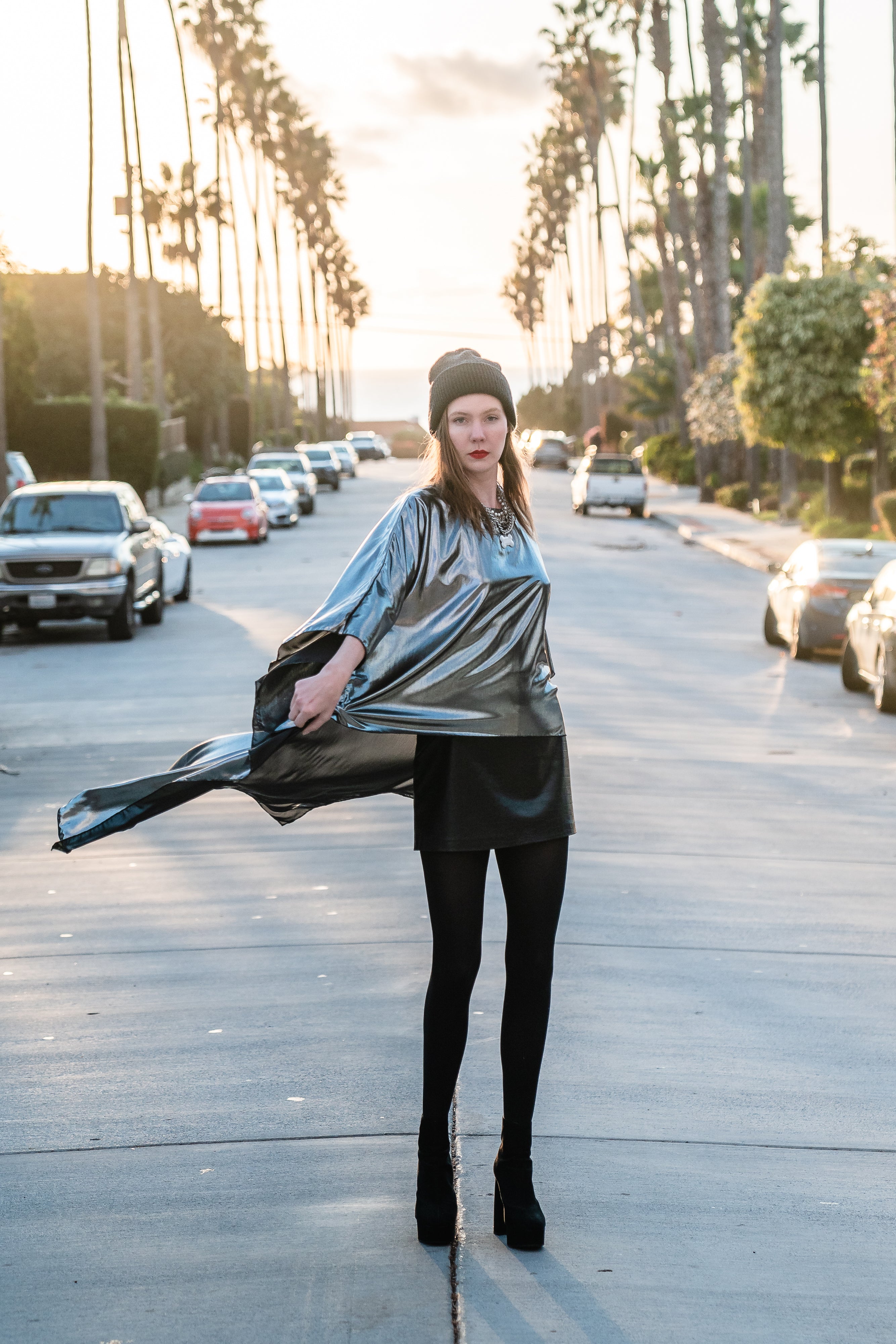 Galaxy Shine Float Scarf Top